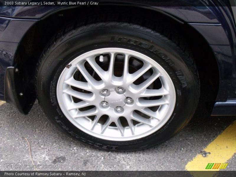 Mystic Blue Pearl / Gray 2003 Subaru Legacy L Sedan