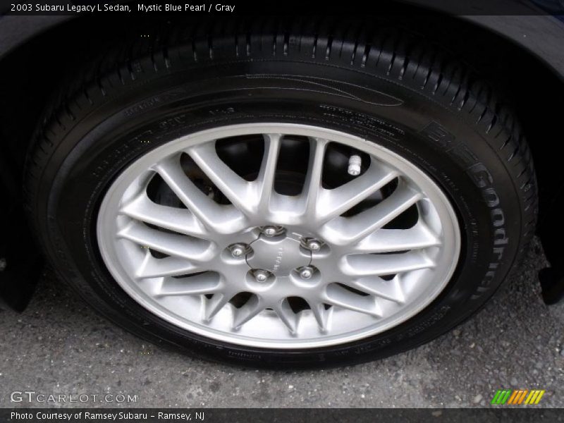 Mystic Blue Pearl / Gray 2003 Subaru Legacy L Sedan