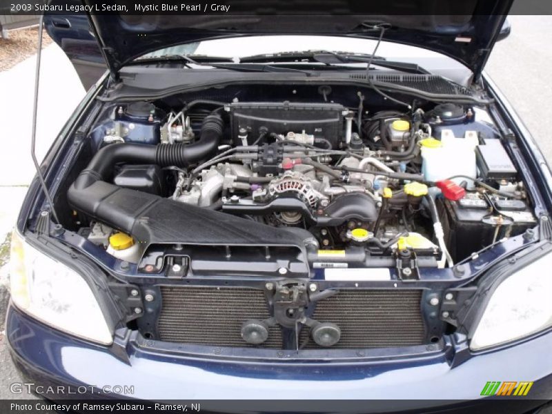 Mystic Blue Pearl / Gray 2003 Subaru Legacy L Sedan