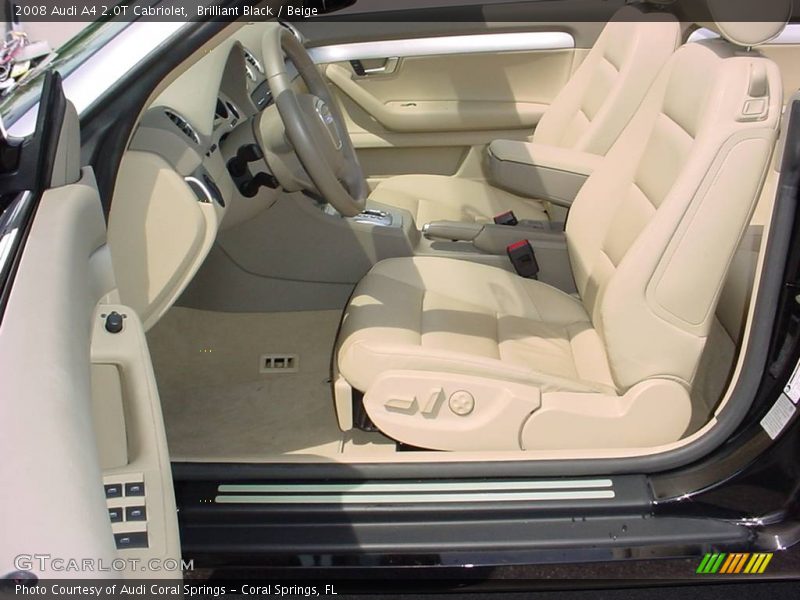 Brilliant Black / Beige 2008 Audi A4 2.0T Cabriolet