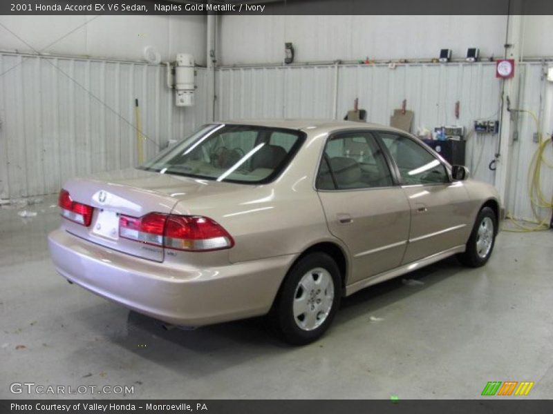 Naples Gold Metallic / Ivory 2001 Honda Accord EX V6 Sedan