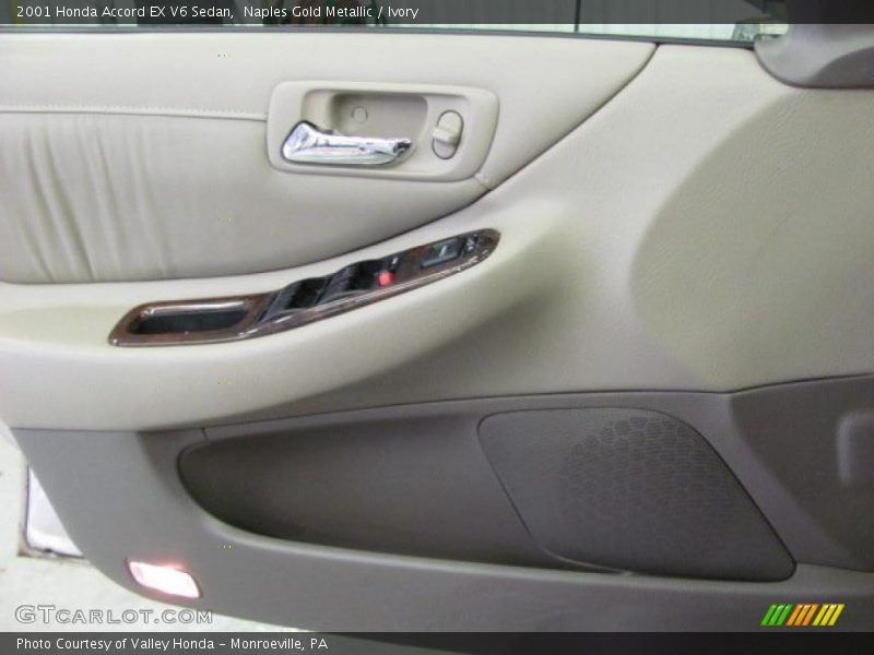 Naples Gold Metallic / Ivory 2001 Honda Accord EX V6 Sedan