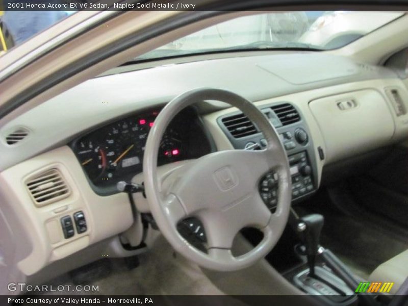 Naples Gold Metallic / Ivory 2001 Honda Accord EX V6 Sedan
