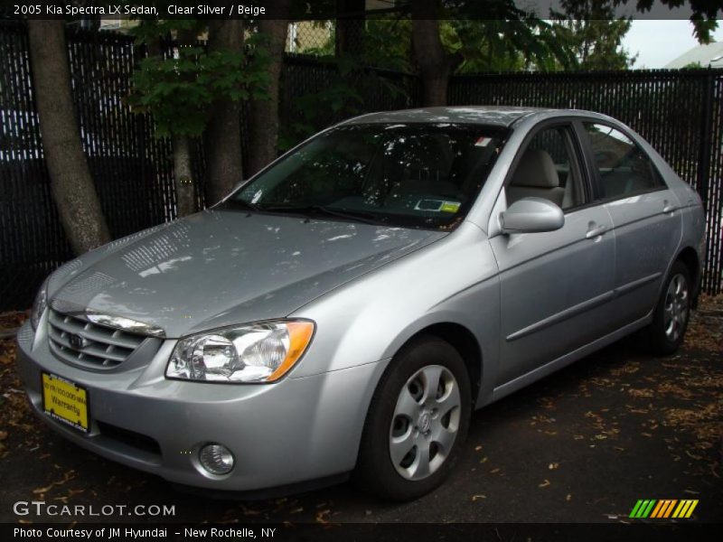Clear Silver / Beige 2005 Kia Spectra LX Sedan