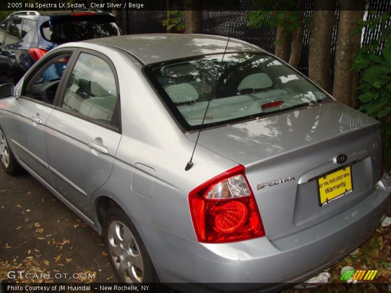 Clear Silver / Beige 2005 Kia Spectra LX Sedan