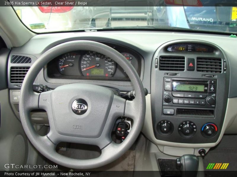 Clear Silver / Beige 2005 Kia Spectra LX Sedan
