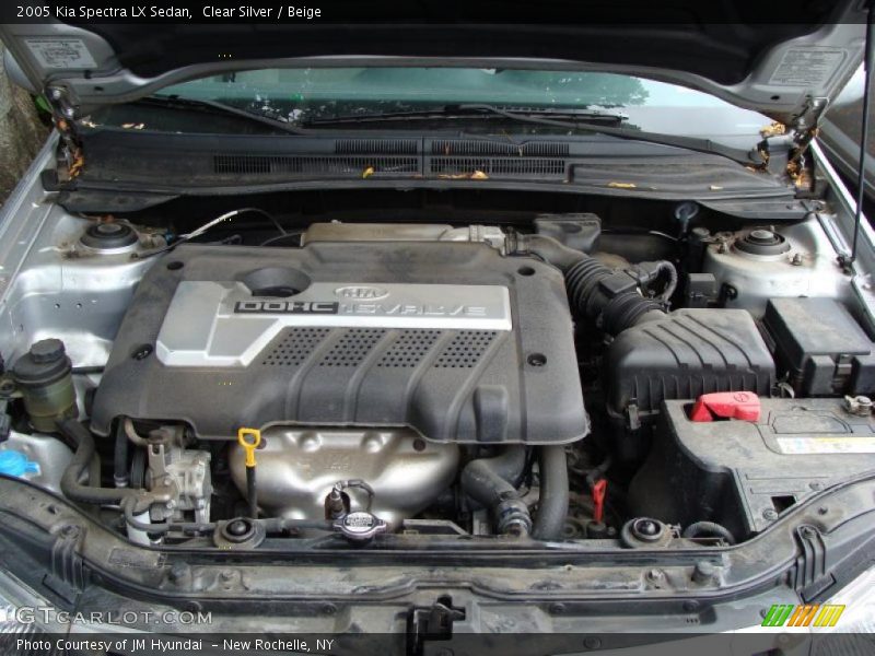 Clear Silver / Beige 2005 Kia Spectra LX Sedan