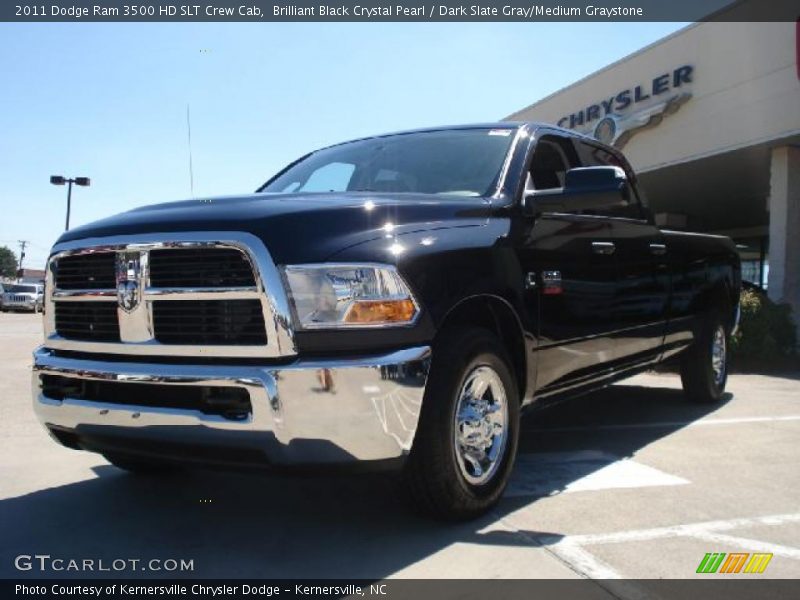 Brilliant Black Crystal Pearl / Dark Slate Gray/Medium Graystone 2011 Dodge Ram 3500 HD SLT Crew Cab