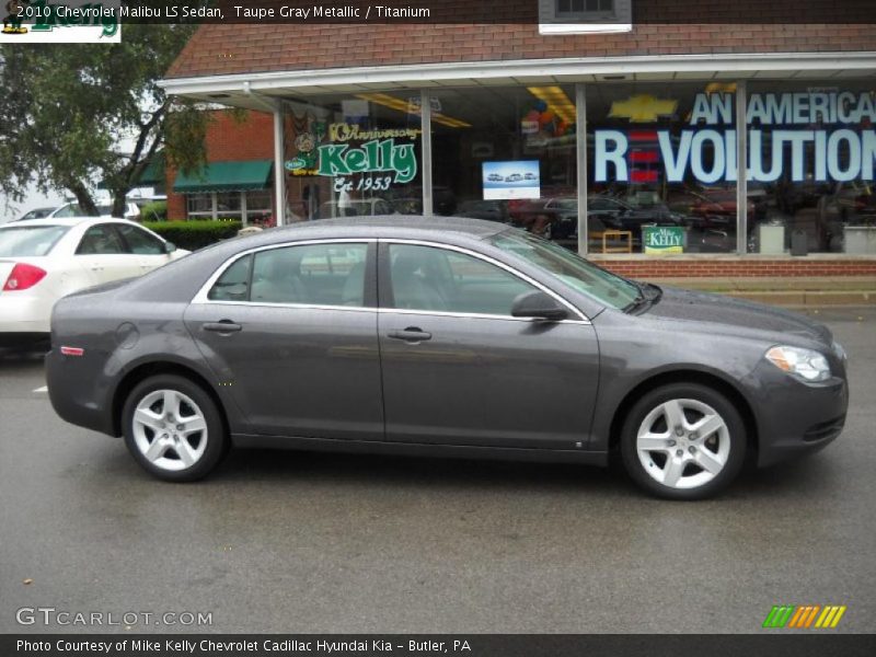Taupe Gray Metallic / Titanium 2010 Chevrolet Malibu LS Sedan