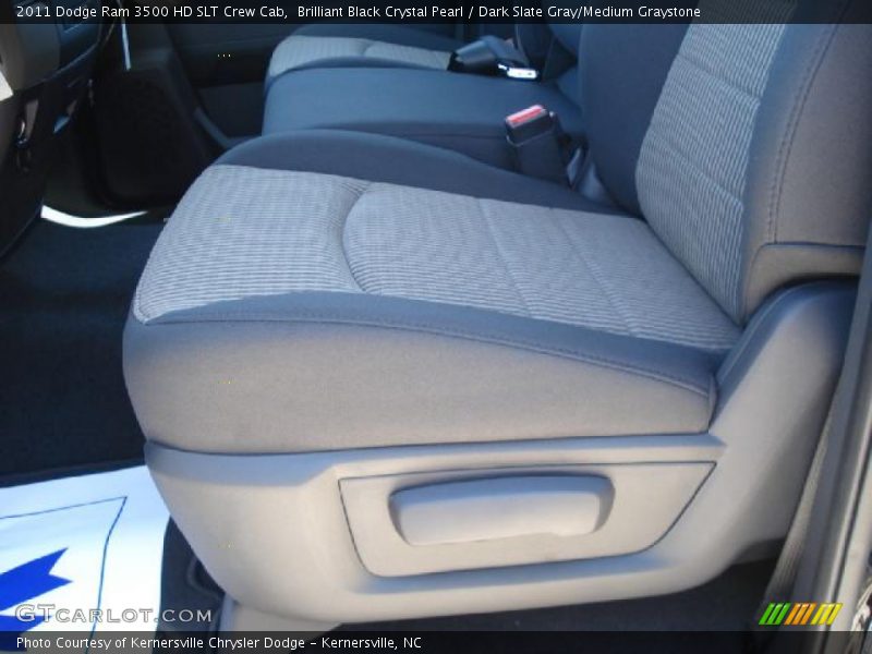 Brilliant Black Crystal Pearl / Dark Slate Gray/Medium Graystone 2011 Dodge Ram 3500 HD SLT Crew Cab