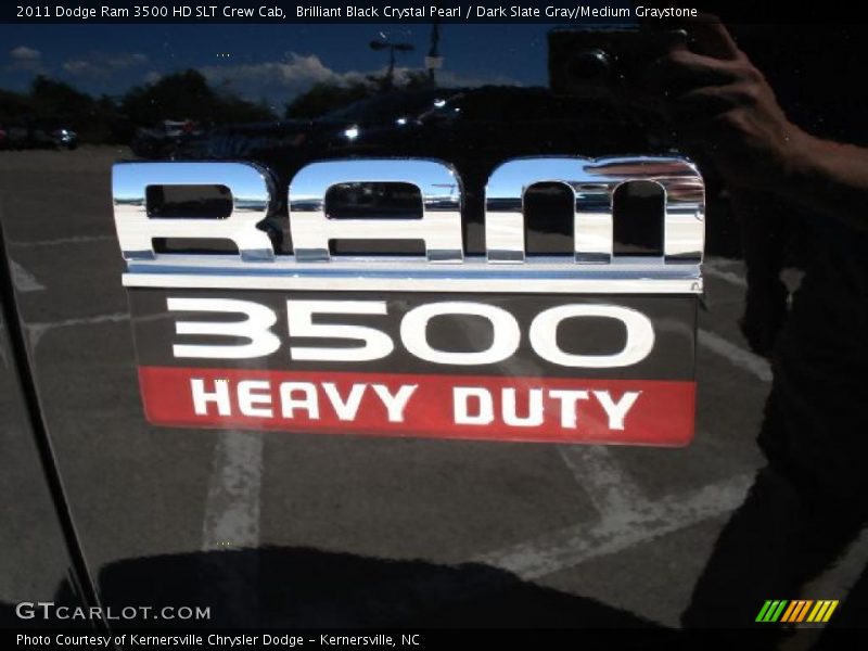 Brilliant Black Crystal Pearl / Dark Slate Gray/Medium Graystone 2011 Dodge Ram 3500 HD SLT Crew Cab
