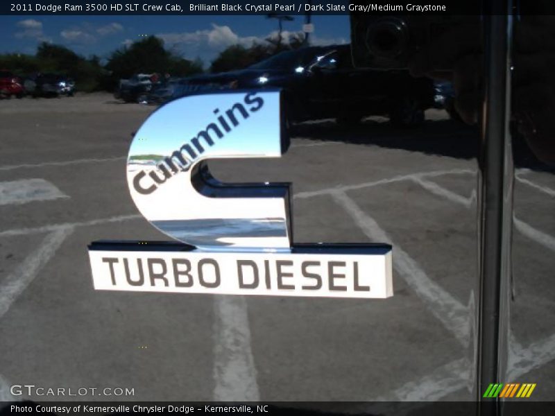 Brilliant Black Crystal Pearl / Dark Slate Gray/Medium Graystone 2011 Dodge Ram 3500 HD SLT Crew Cab