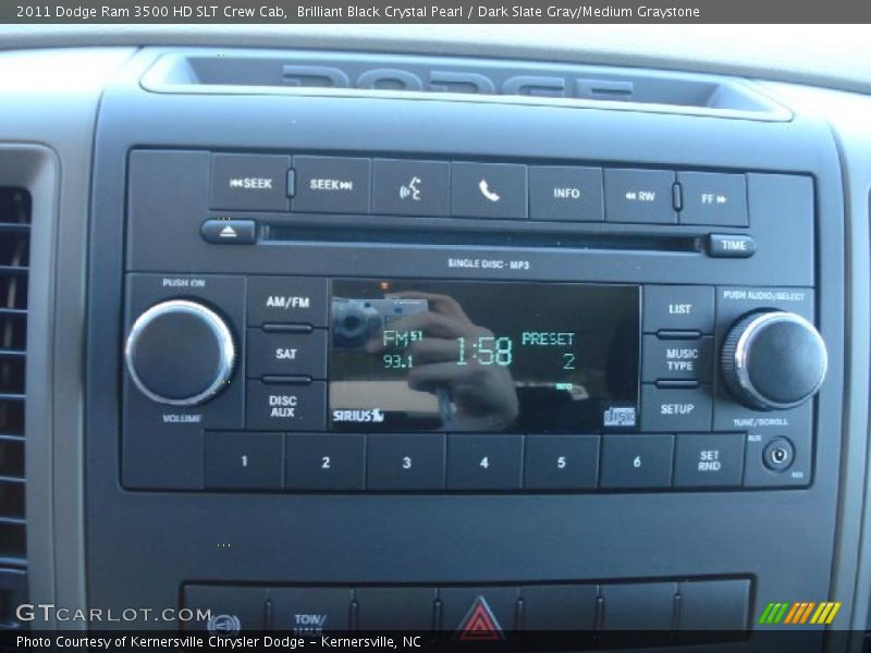 Brilliant Black Crystal Pearl / Dark Slate Gray/Medium Graystone 2011 Dodge Ram 3500 HD SLT Crew Cab