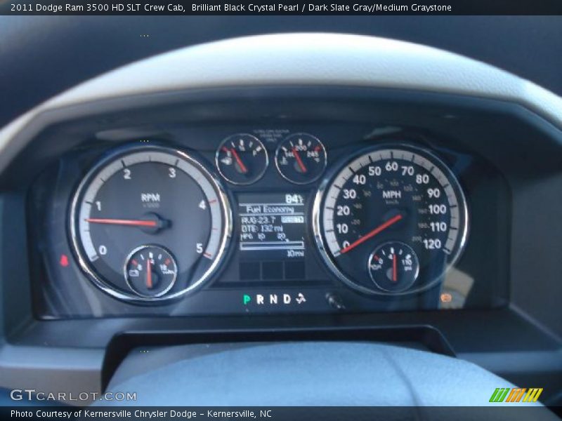 Brilliant Black Crystal Pearl / Dark Slate Gray/Medium Graystone 2011 Dodge Ram 3500 HD SLT Crew Cab