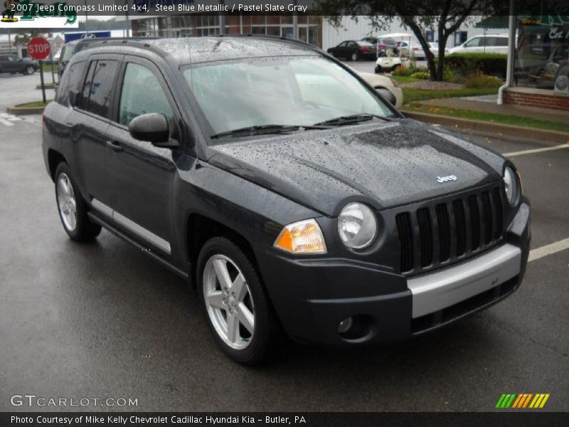Steel Blue Metallic / Pastel Slate Gray 2007 Jeep Compass Limited 4x4