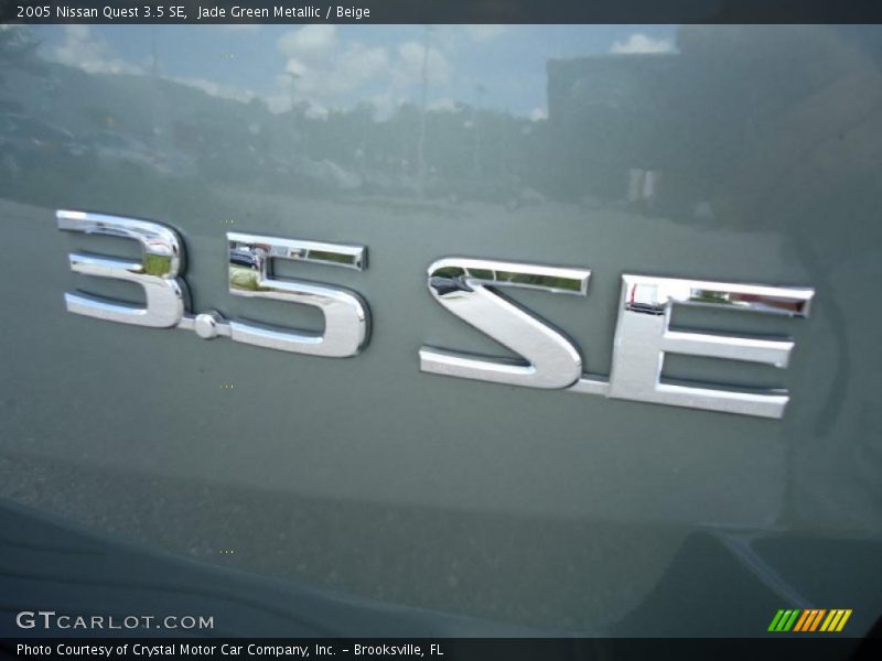 Jade Green Metallic / Beige 2005 Nissan Quest 3.5 SE