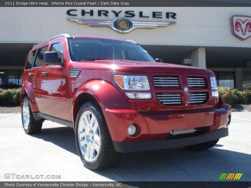 Inferno Red Crystal Pearl / Dark Slate Gray 2011 Dodge Nitro Heat