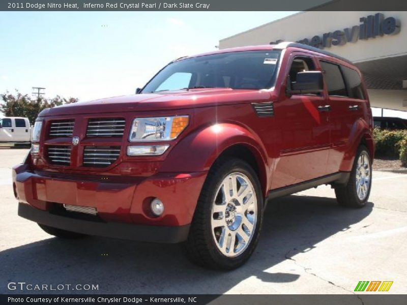 Inferno Red Crystal Pearl / Dark Slate Gray 2011 Dodge Nitro Heat