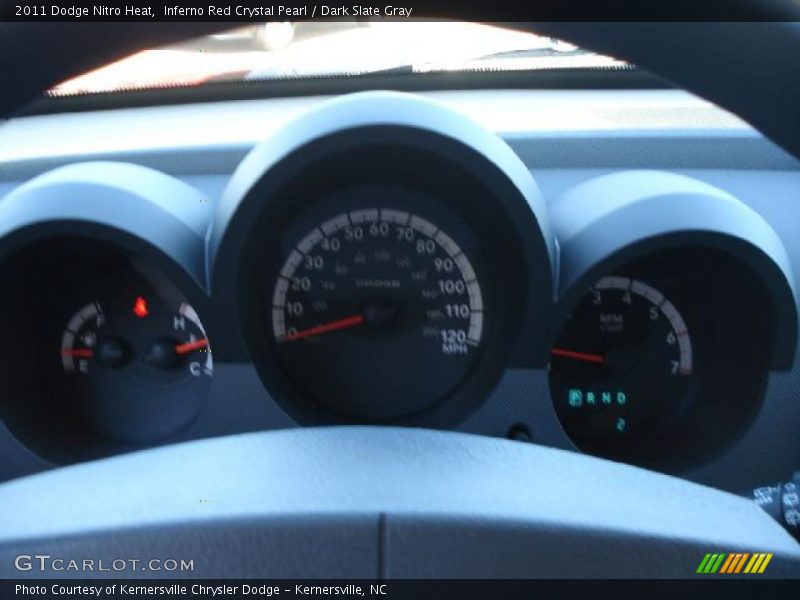Inferno Red Crystal Pearl / Dark Slate Gray 2011 Dodge Nitro Heat