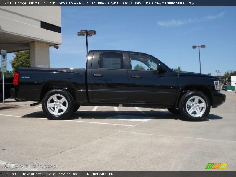 Brilliant Black Crystal Pearl / Dark Slate Gray/Medium Slate Gray 2011 Dodge Dakota Big Horn Crew Cab 4x4