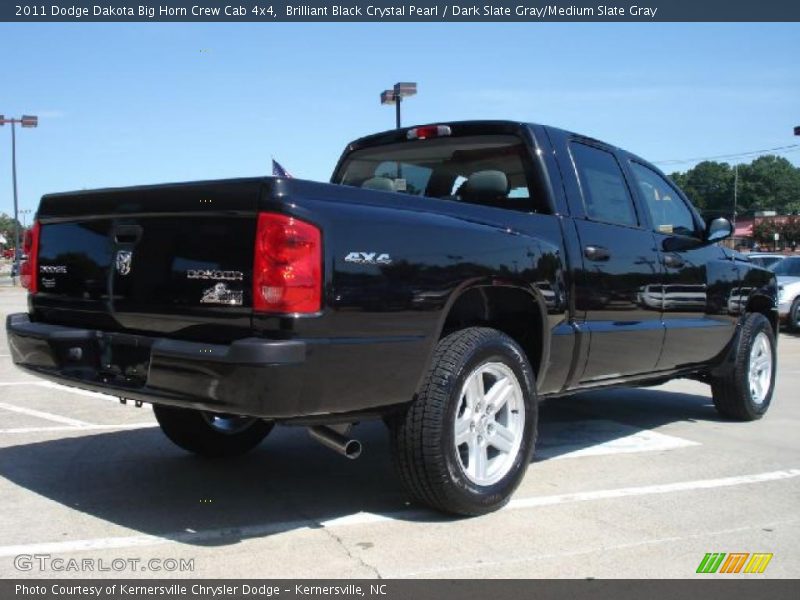 Brilliant Black Crystal Pearl / Dark Slate Gray/Medium Slate Gray 2011 Dodge Dakota Big Horn Crew Cab 4x4