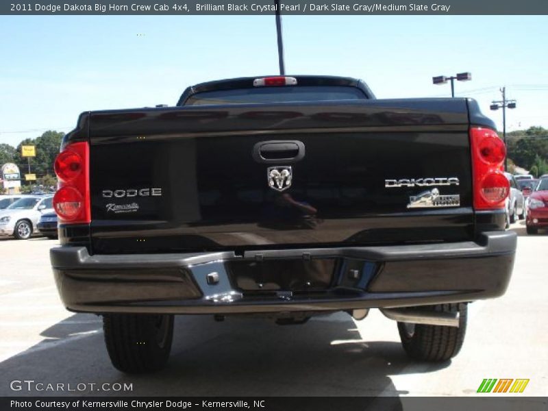 Brilliant Black Crystal Pearl / Dark Slate Gray/Medium Slate Gray 2011 Dodge Dakota Big Horn Crew Cab 4x4
