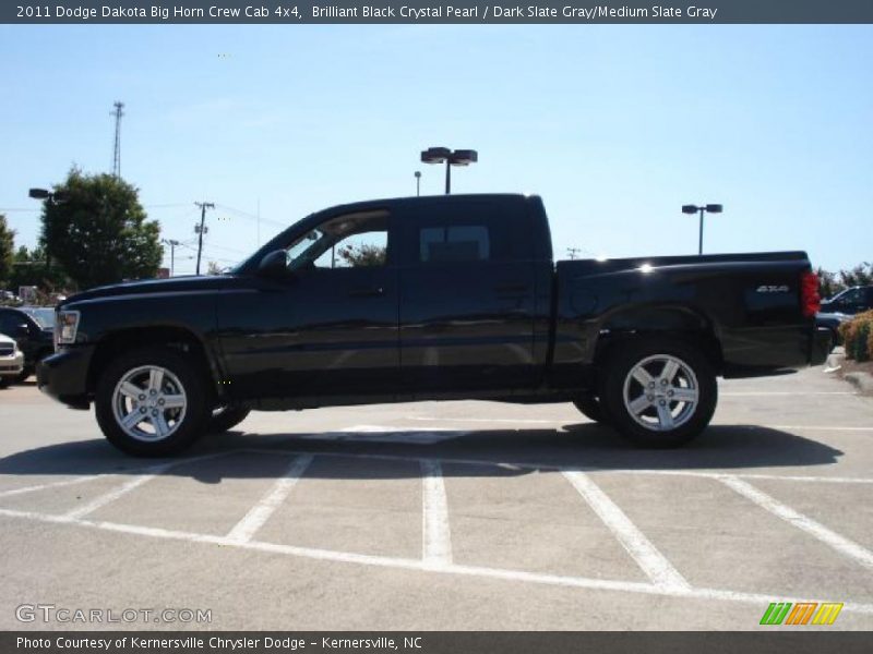Brilliant Black Crystal Pearl / Dark Slate Gray/Medium Slate Gray 2011 Dodge Dakota Big Horn Crew Cab 4x4