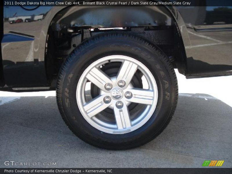 Brilliant Black Crystal Pearl / Dark Slate Gray/Medium Slate Gray 2011 Dodge Dakota Big Horn Crew Cab 4x4