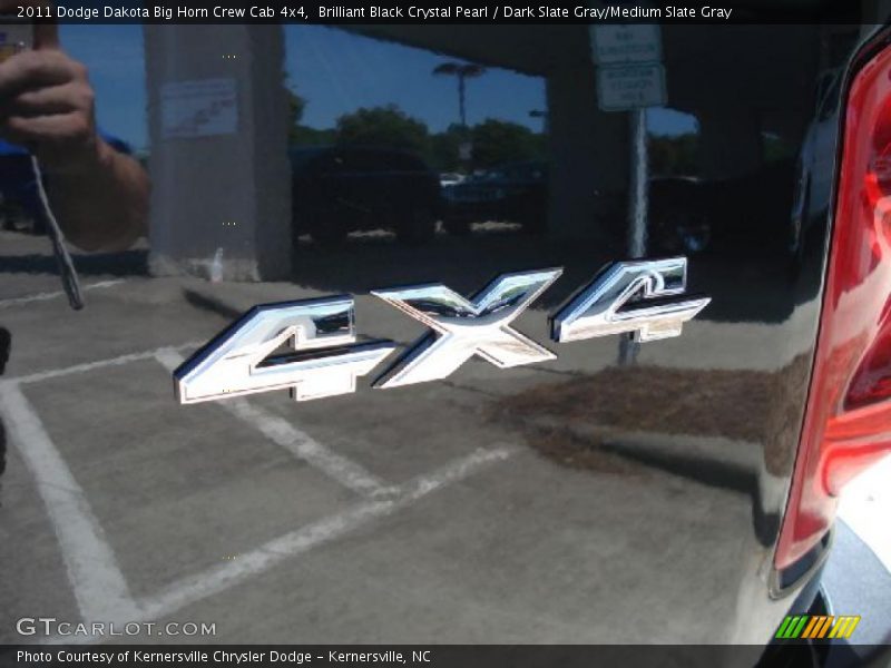 Brilliant Black Crystal Pearl / Dark Slate Gray/Medium Slate Gray 2011 Dodge Dakota Big Horn Crew Cab 4x4