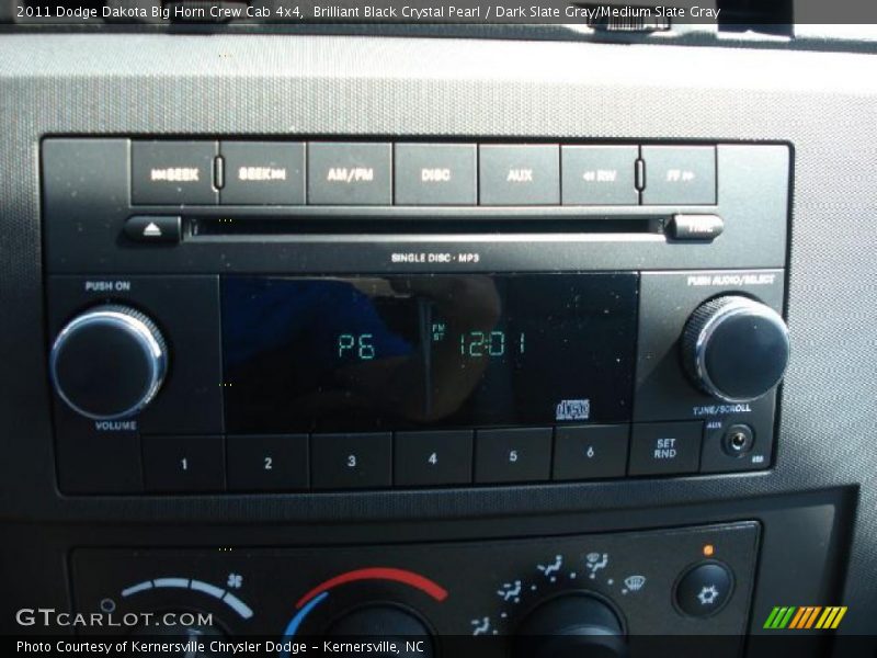 Brilliant Black Crystal Pearl / Dark Slate Gray/Medium Slate Gray 2011 Dodge Dakota Big Horn Crew Cab 4x4