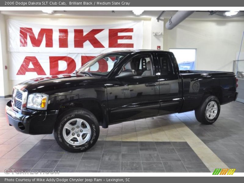 Brilliant Black / Medium Slate Gray 2006 Dodge Dakota SLT Club Cab