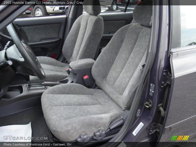 Midnight Gray / Gray 2003 Hyundai Elantra GLS Sedan