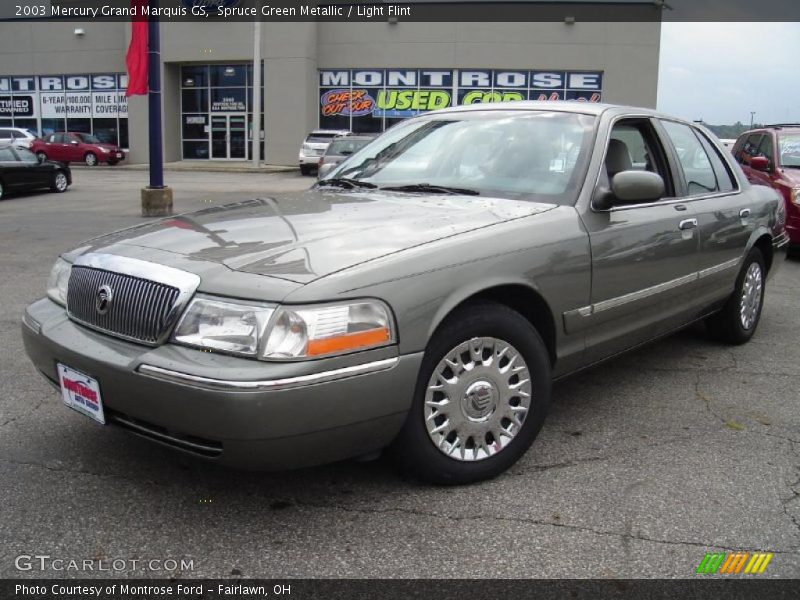 Spruce Green Metallic / Light Flint 2003 Mercury Grand Marquis GS