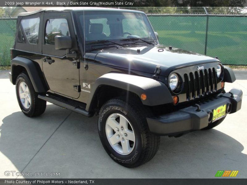 Black / Dark Slate Gray/Medium Slate Gray 2009 Jeep Wrangler X 4x4