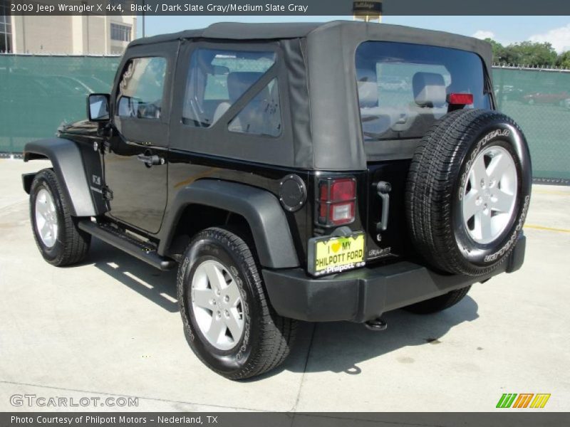 Black / Dark Slate Gray/Medium Slate Gray 2009 Jeep Wrangler X 4x4