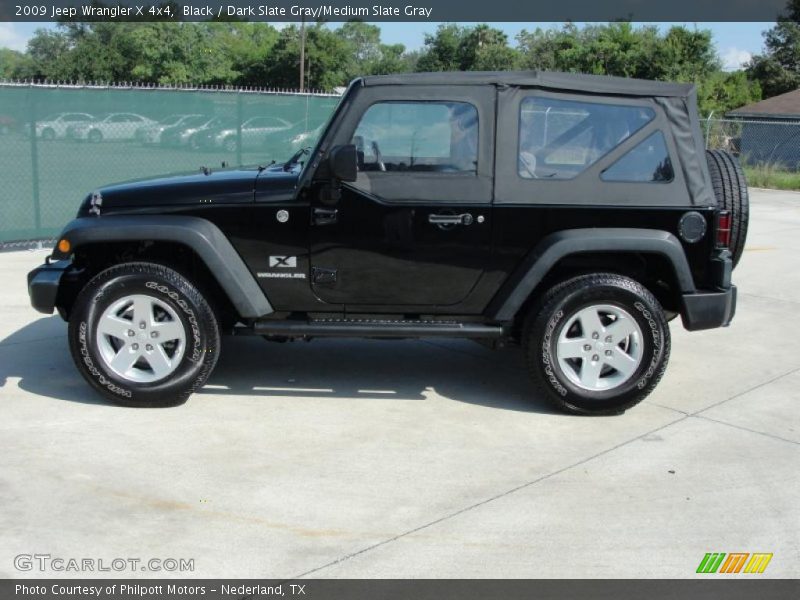 Black / Dark Slate Gray/Medium Slate Gray 2009 Jeep Wrangler X 4x4