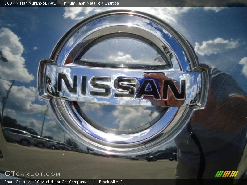 Platinum Pearl Matallic / Charcoal 2007 Nissan Murano SL AWD