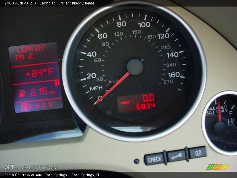 Brilliant Black / Beige 2008 Audi A4 2.0T Cabriolet