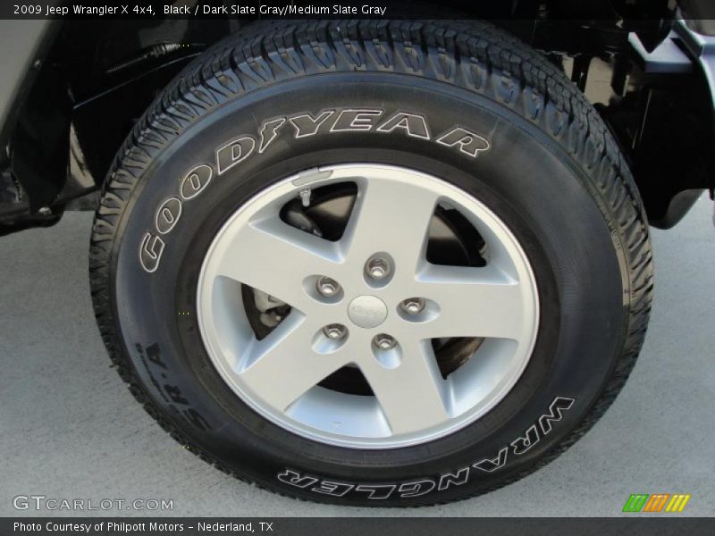 Black / Dark Slate Gray/Medium Slate Gray 2009 Jeep Wrangler X 4x4