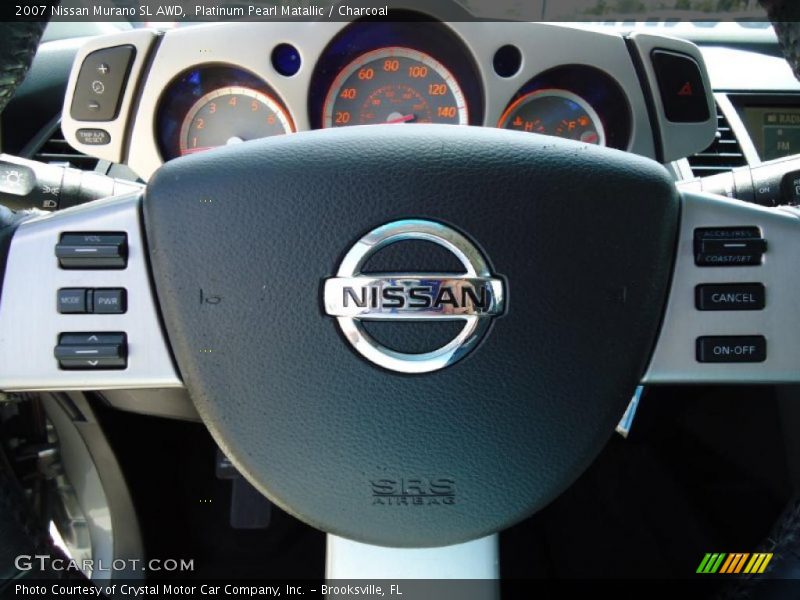 Platinum Pearl Matallic / Charcoal 2007 Nissan Murano SL AWD