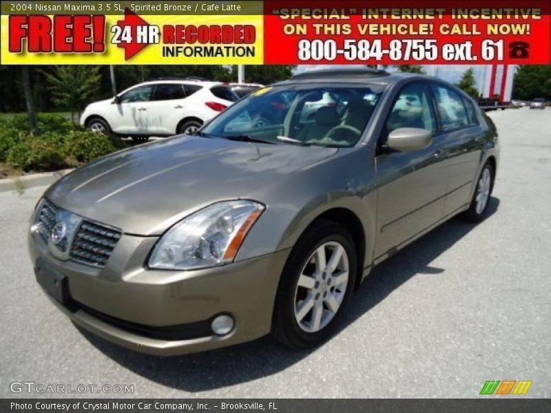 Spirited Bronze / Cafe Latte 2004 Nissan Maxima 3.5 SL