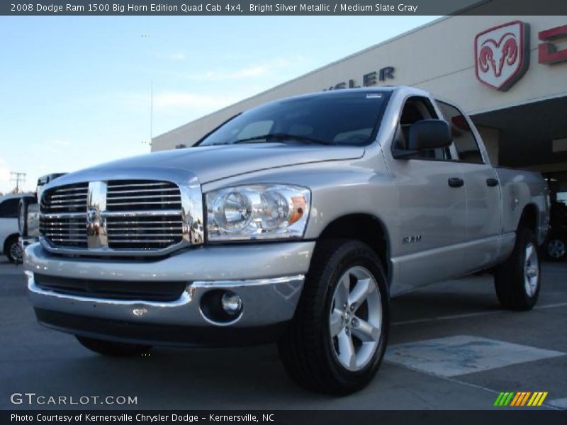 Bright Silver Metallic / Medium Slate Gray 2008 Dodge Ram 1500 Big Horn Edition Quad Cab 4x4