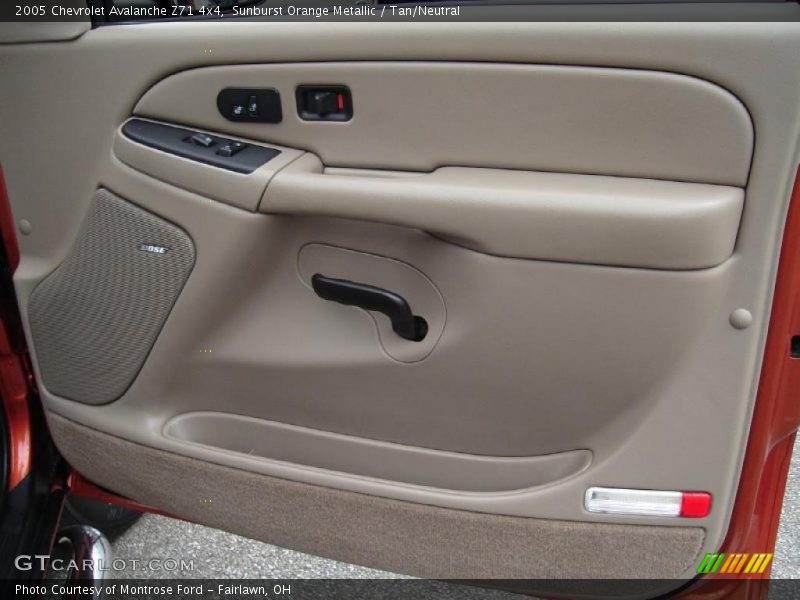 Sunburst Orange Metallic / Tan/Neutral 2005 Chevrolet Avalanche Z71 4x4