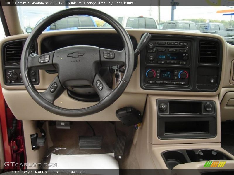 Sunburst Orange Metallic / Tan/Neutral 2005 Chevrolet Avalanche Z71 4x4