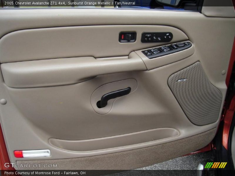 Sunburst Orange Metallic / Tan/Neutral 2005 Chevrolet Avalanche Z71 4x4