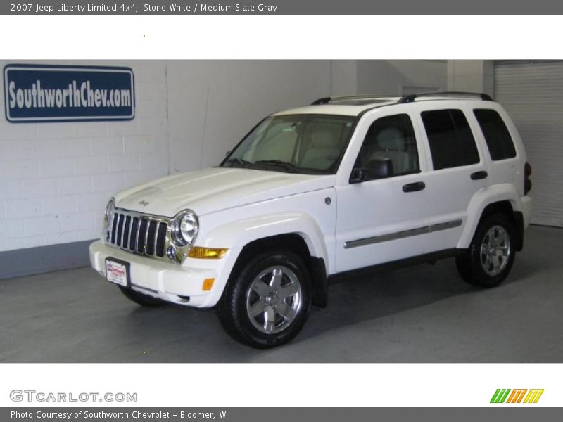 Stone White / Medium Slate Gray 2007 Jeep Liberty Limited 4x4