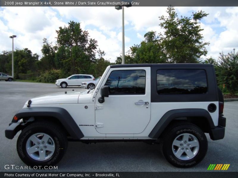 Stone White / Dark Slate Gray/Medium Slate Gray 2008 Jeep Wrangler X 4x4