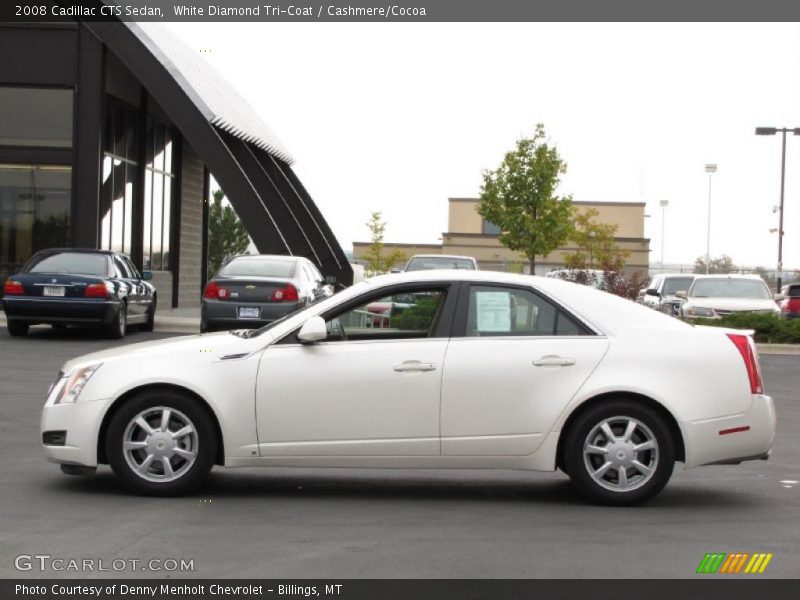 White Diamond Tri-Coat / Cashmere/Cocoa 2008 Cadillac CTS Sedan