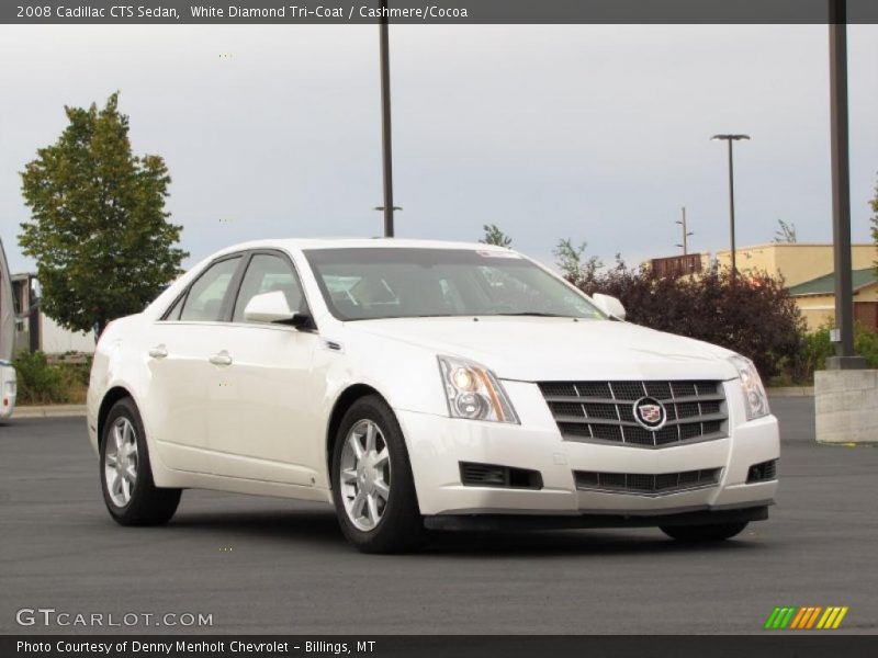 White Diamond Tri-Coat / Cashmere/Cocoa 2008 Cadillac CTS Sedan