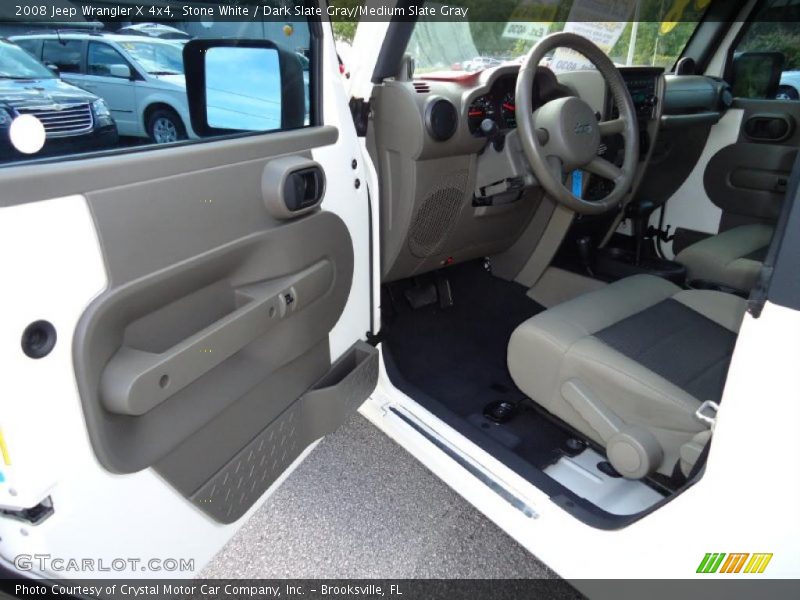 Stone White / Dark Slate Gray/Medium Slate Gray 2008 Jeep Wrangler X 4x4